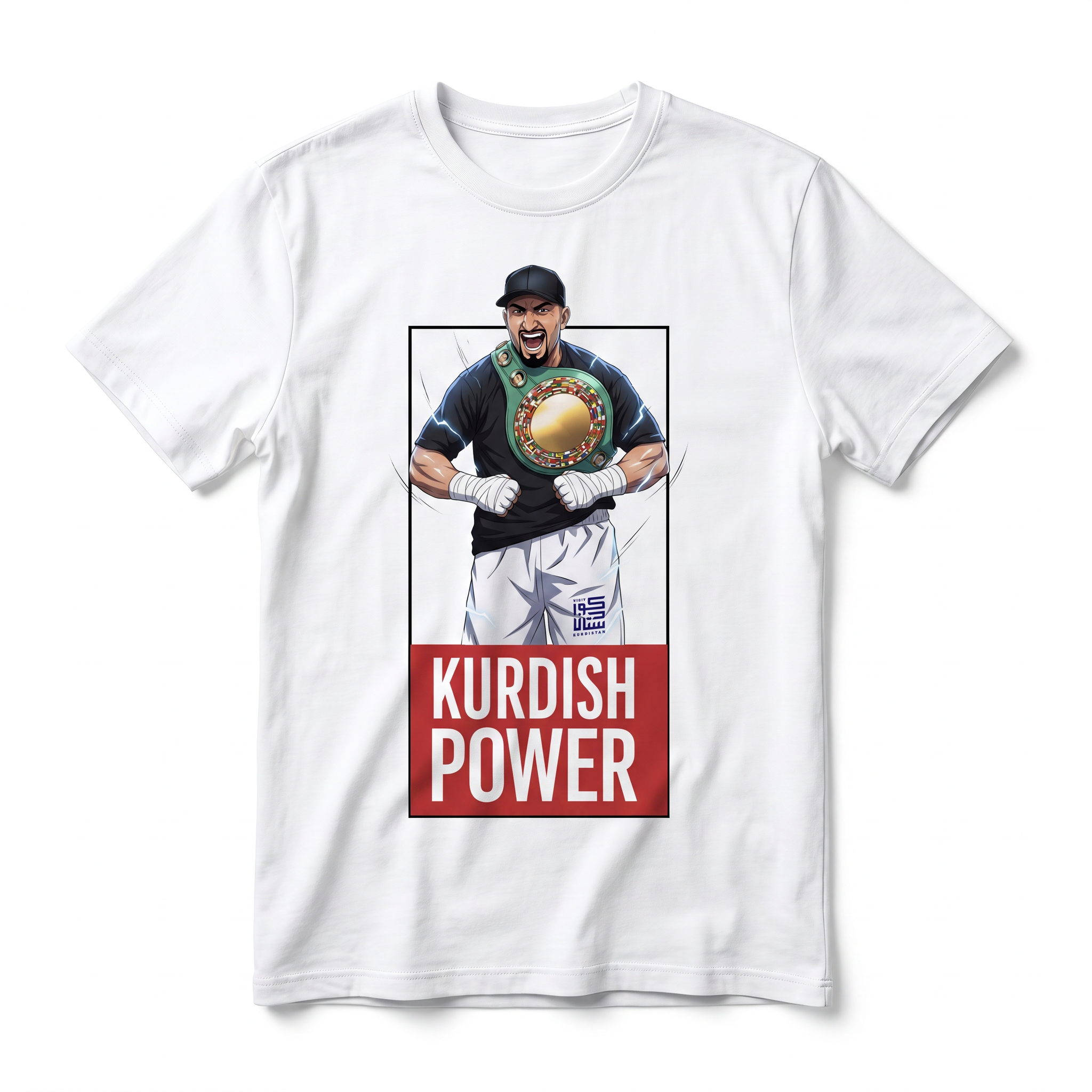 Agit Kabayel - "Kurdish Power" Comic Shirt [white]